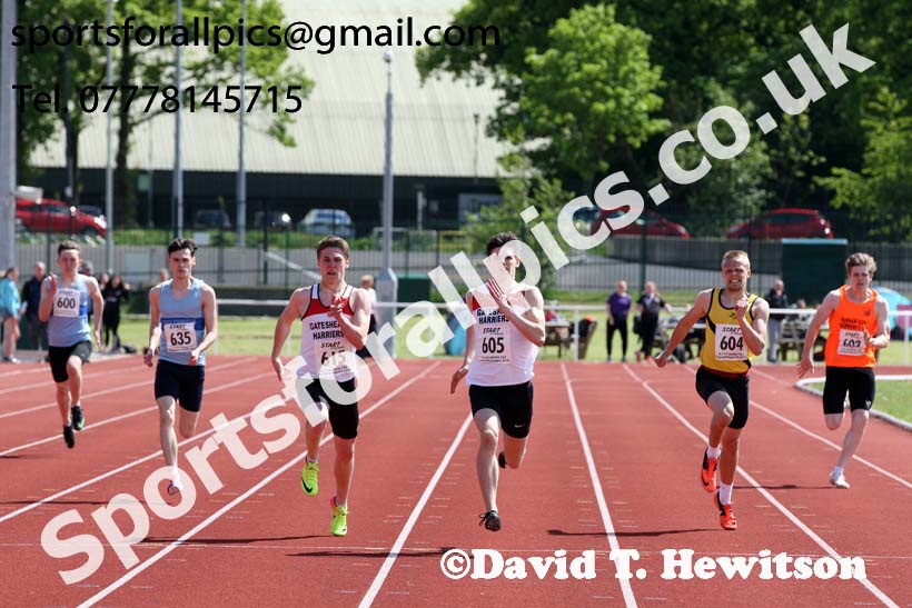 Mens under-20s 200 metres, North Eastern Track and Fields Champs., Middlesbrough. Photo: David T. Hewitson/Sports for All Pics